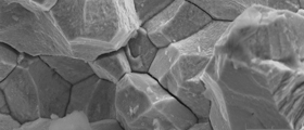 fractography SEM image showing intergranular morphology