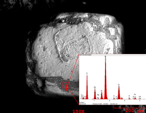 salt particle with edx spectroscopy